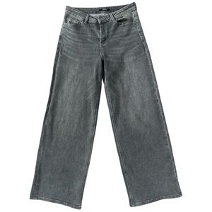 Oneso Wide Leg Mid Rise Jeans Grey Size 29